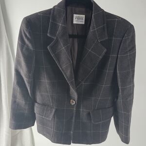 Gianfranco Ferre Studio Womens Wool Tweed Blazer Vintage EUC Italy 42 US 6